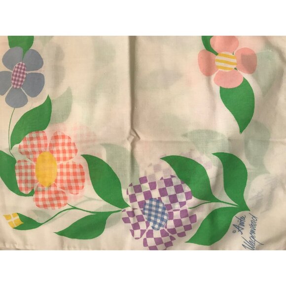 Anita Wagenvoord Burlington House Pillowcase Pair Vintage Gingham Flower | Cotto - Picture 9 of 11